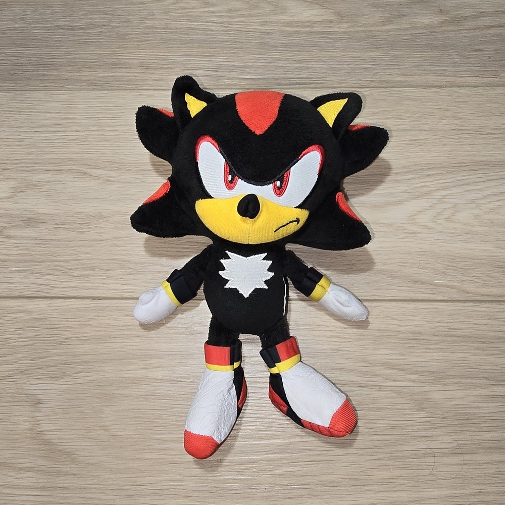 Sonic the Hedgehog Shadow Plush Toy – 11" Soft Stuffed Animal (Tag Cut Off)